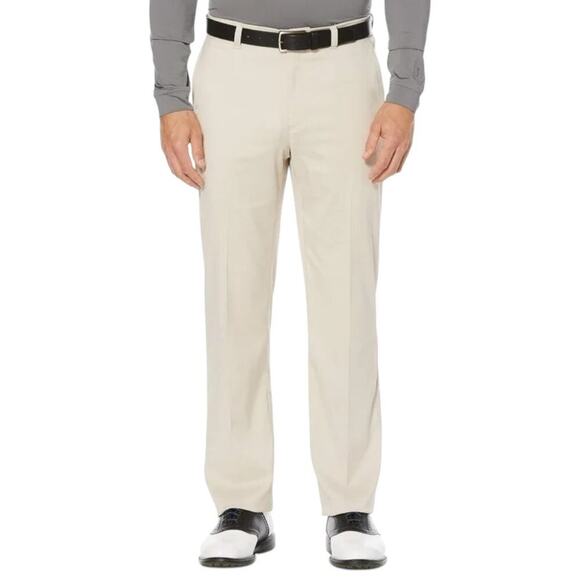 Pga Tour Men's Light Khaki 360 Golf Performance Flat-Front Pants | NEW/NWT!! - Picture 1 of 9
